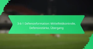3-6-1 Defensivformation: Mittelfeldkontrolle, Defensivstärke, Übergang