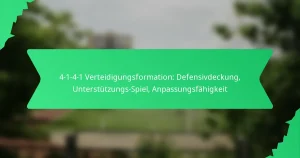 4-1-4-1 Verteidigungsformation: Defensivdeckung, Unterstützungs-Spiel, Anpassungsfähigkeit