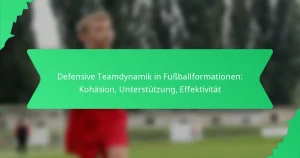 Defensive Teamdynamik in Fußballformationen: Kohäsion, Unterstützung, Effektivität
